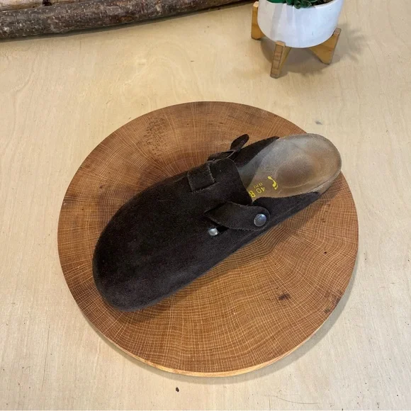 *Birkenstock | SINGLE RIGHT Boston Clogs in Brown Suede Size 40/9 Narrow - Picture 4 of 11